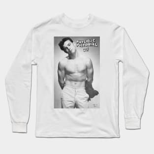 PHYSIQUE PICTORIAL - Vintage Physique Muscle Male Model Magazine Cover Long Sleeve T-Shirt